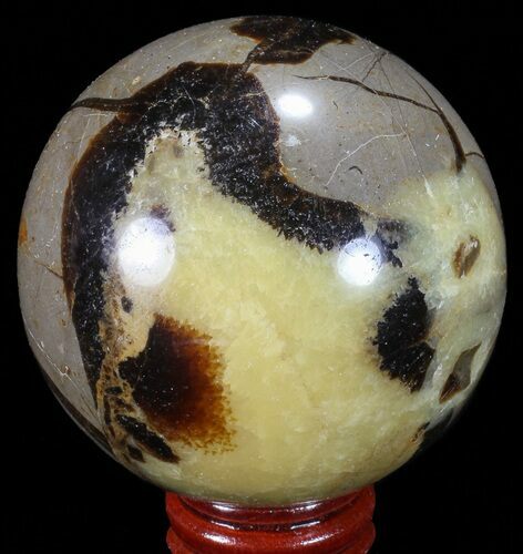 Polished Septarian Sphere - Madagascar #67856